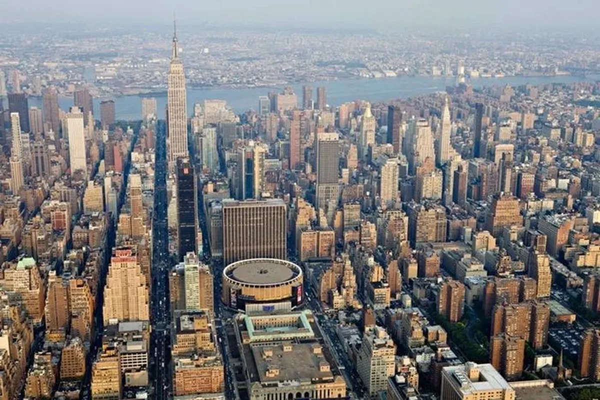 Midtown Manhattan aerial view